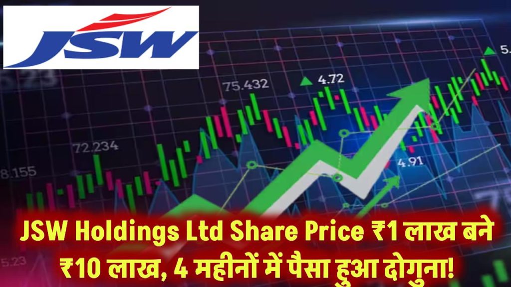 JSW Holdings Ltd Share Price: ₹1 लाख के निवेश पर ₹10 लाख का मुनाफा! इस शेयर ने 4 महीने में पैसा किया दोगुना